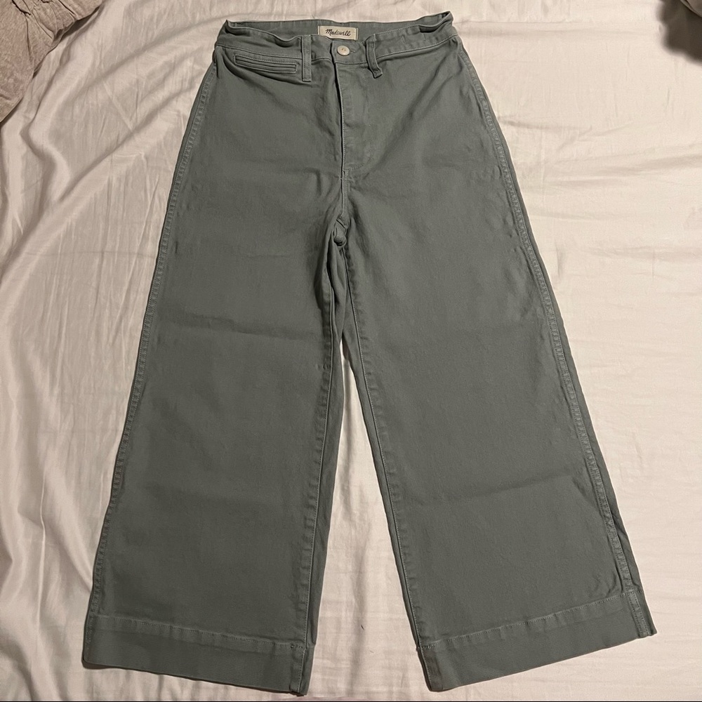 madewell Emmett wide leg crop pants size 27